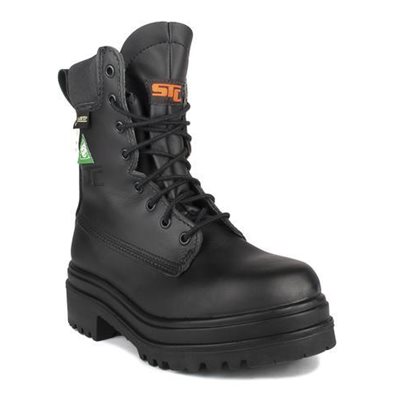 Steel toe and plate boot with removable zipper