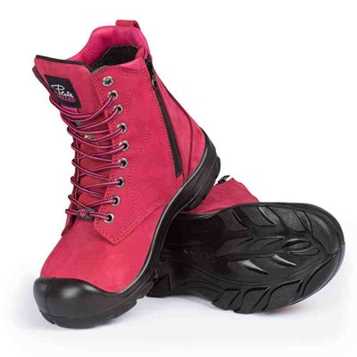 8" Steel toe and plate boot Raspberry