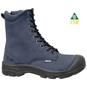 8" Steel toe and plate boot Navy